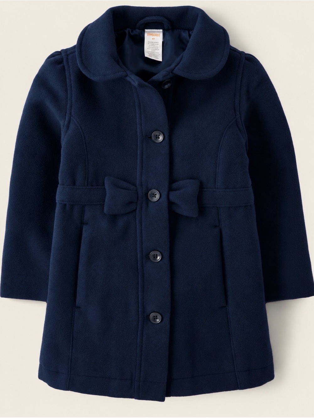 Gymboree Girls Navy Blue Bow Dress Coat Size 7 NWOT